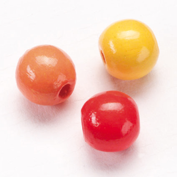 528300110hYXG3LTQh8GVy Holzperlen-Mix 10mm 50 St. gelb/rot mix