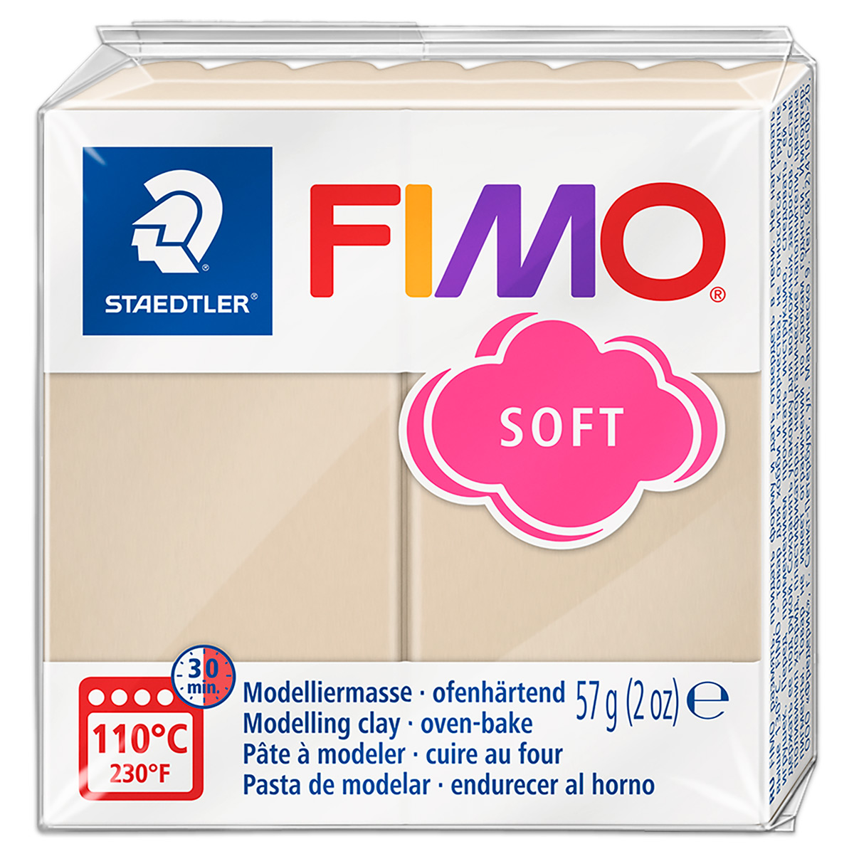 FIMO soft 55x55x15mm 57g sahara