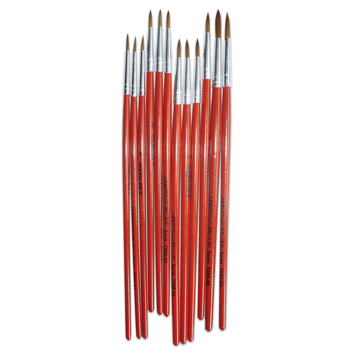 Pinsel Ponex-Synthetikhaar rund 12er-Set