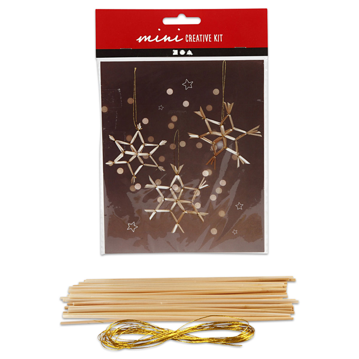 Mini-Kreativset Strohsterne ca. 10cm