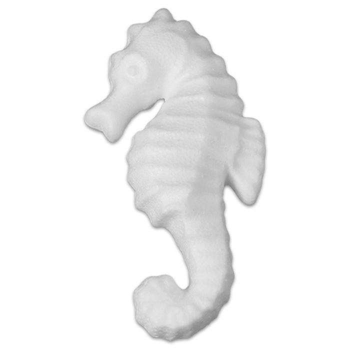 Styropor-Seepferdchen 11x6cm weiß