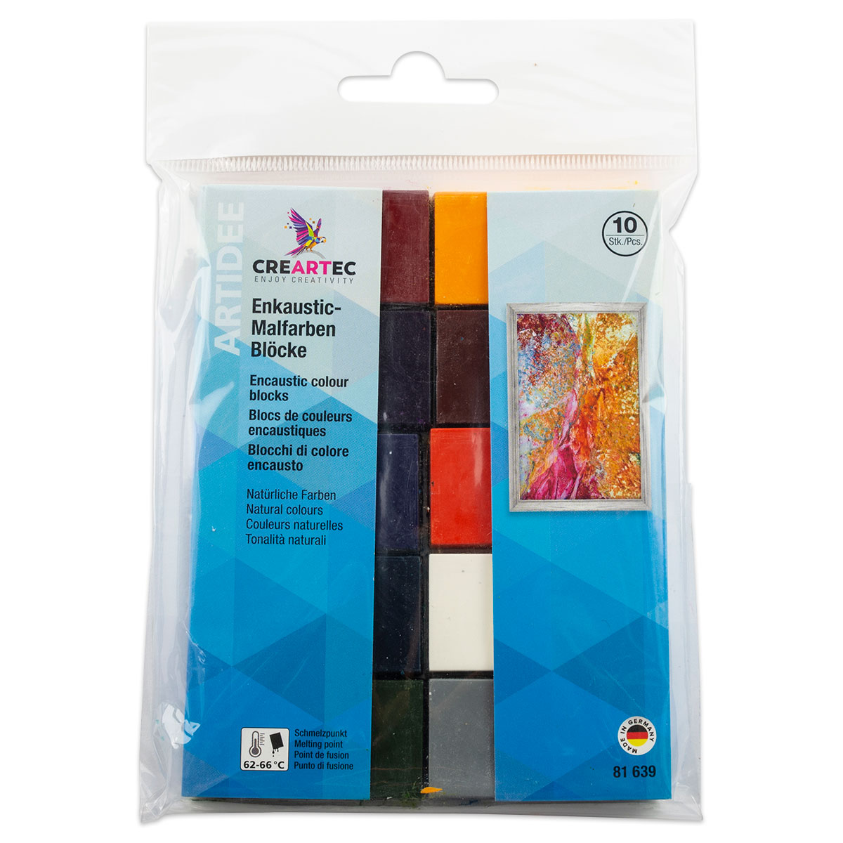 Enkaustic-Malblöcke-Set 10 St. natürliche Farben