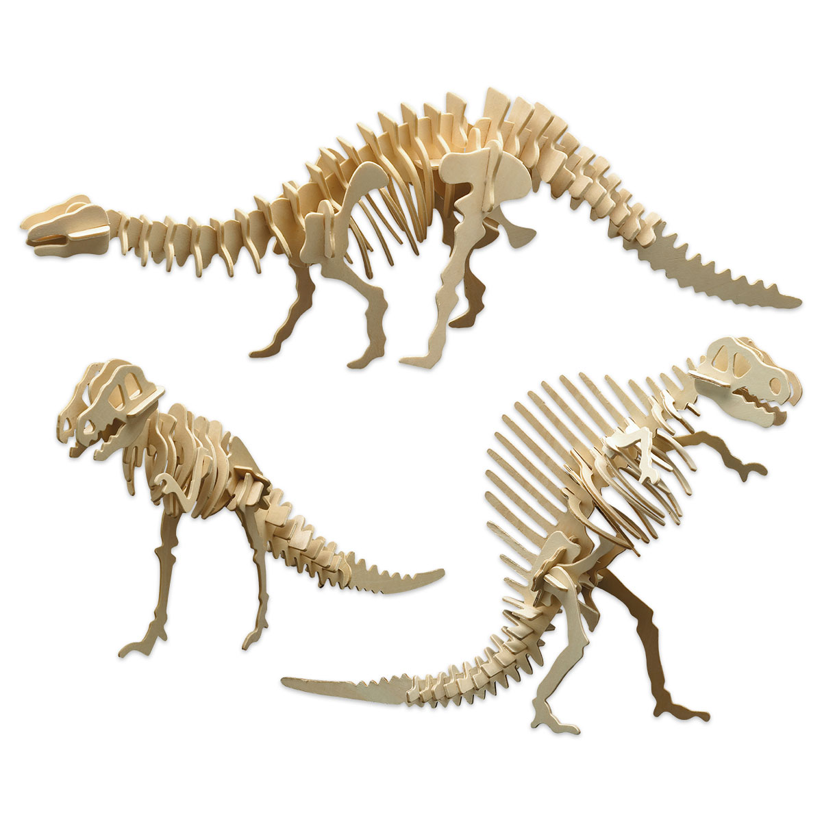 Holzbausatz Set Dinosaurier 3 St.