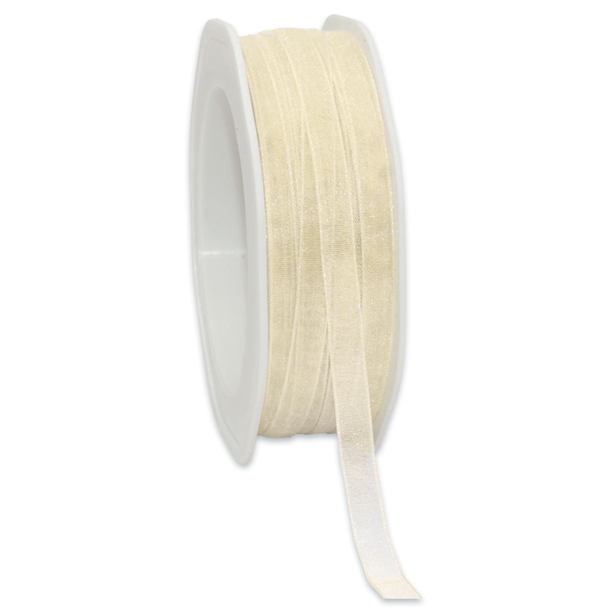 Organzaband 7mm 50m creme