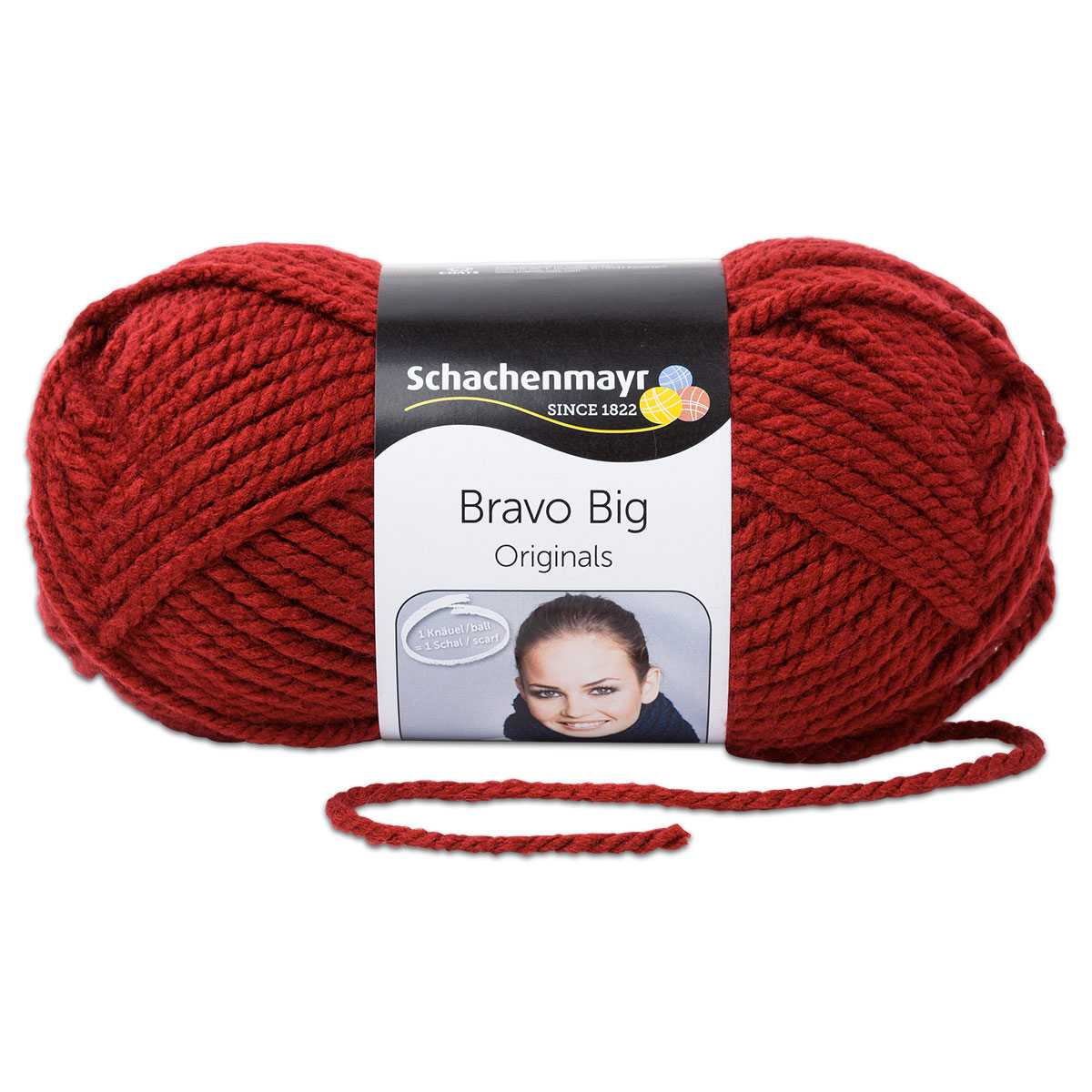 Wolle Bravo Big classic 200g burgund