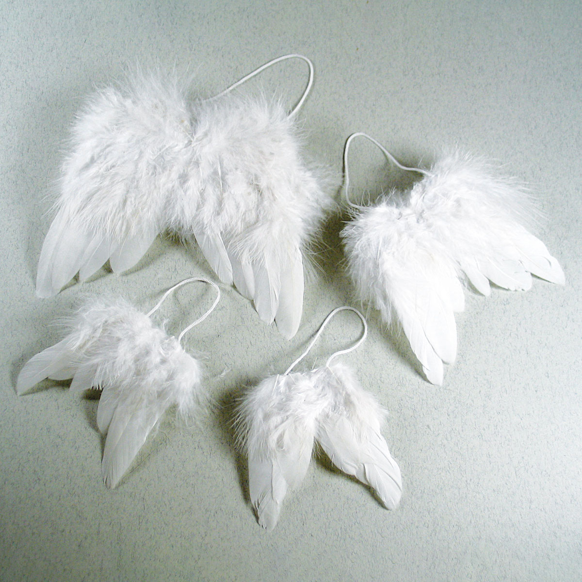 Engelflügel Federn 9,5x7,5cm 2er-Set weiß