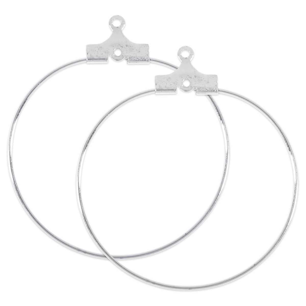 Creolen Metall 30mm 2 St. platinfarben