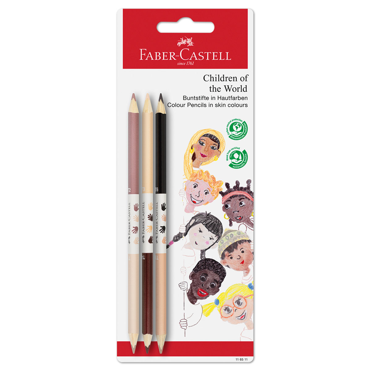 Faber-Castell Children of the World Bicolor Buntstifte 3er-Set