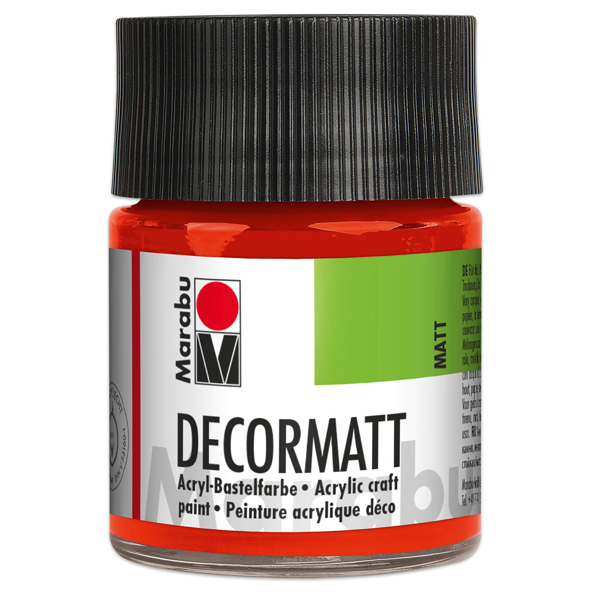 Decorlack Acryl matt 50ml zinnoberrot