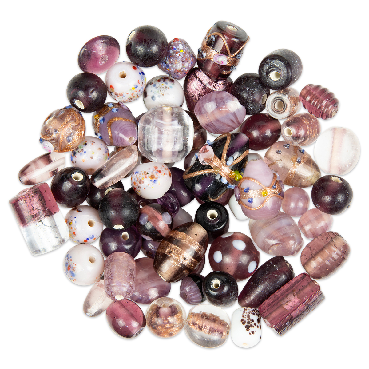 Glasperlen 9-15mm 100g amethyst