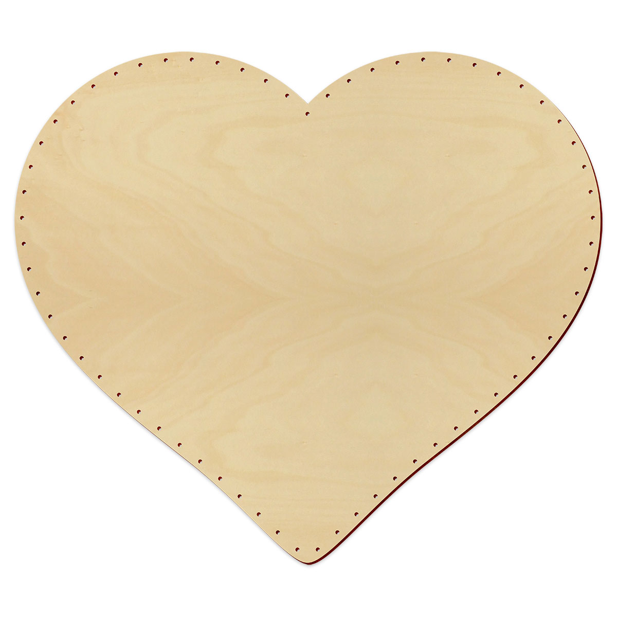 Korbflechtboden Holz 6mm ca. 43x37,5cm Herz natur