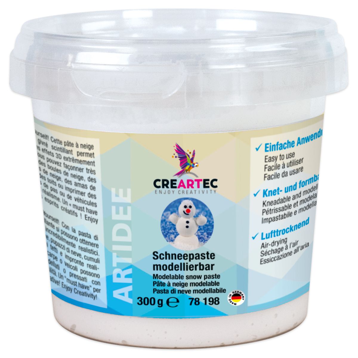 Schneepaste modellierbar 300g weiß