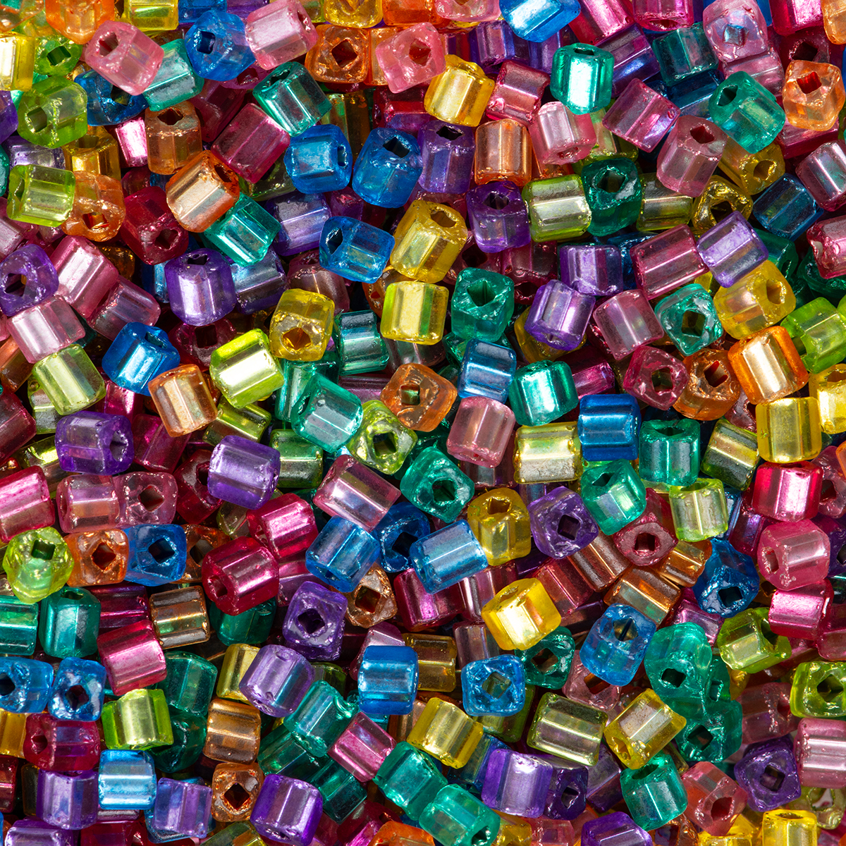 Glaswürfel 2,6x2,6mm ca. 100g buntmix