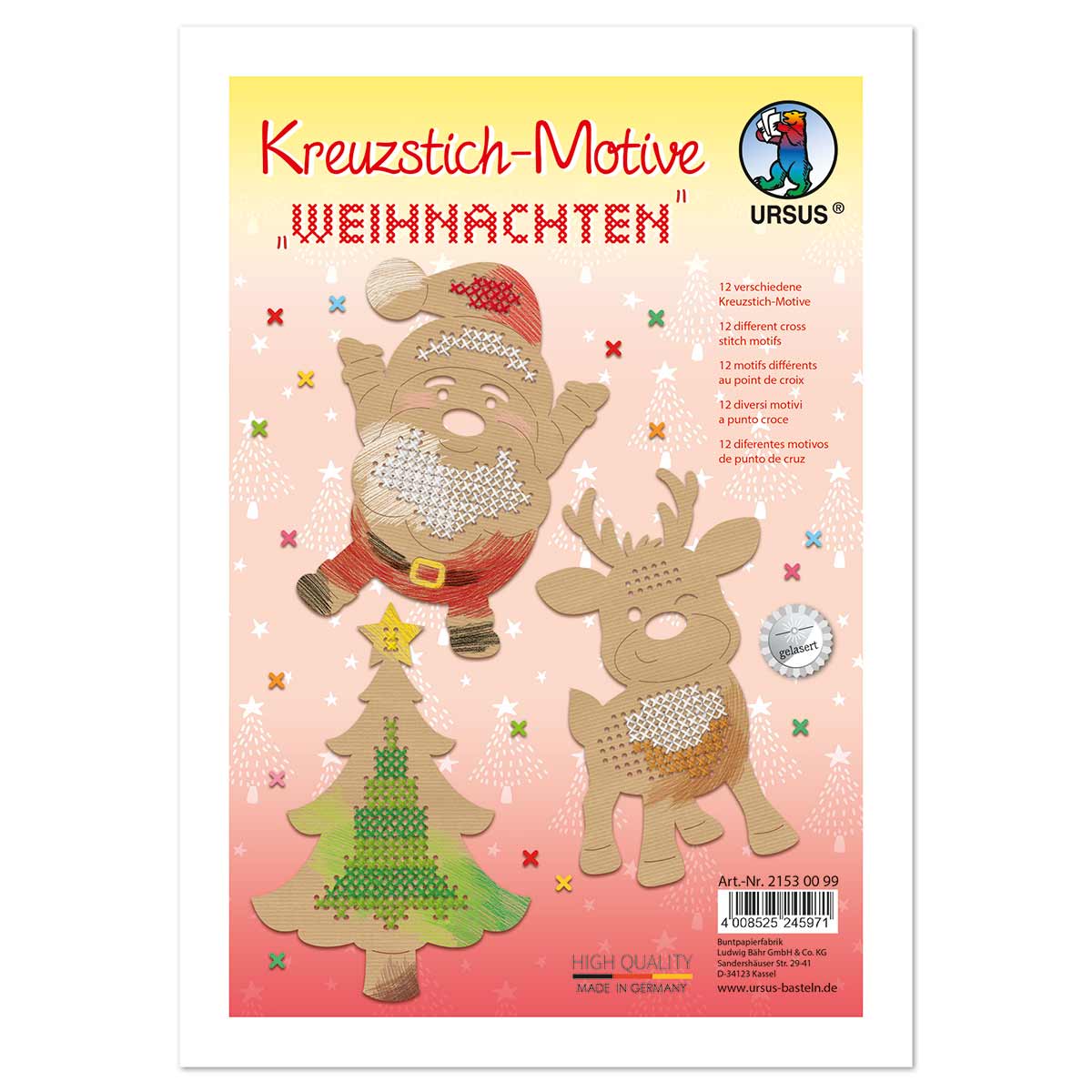 Kreuzstich-Motive Weihnachten 12 St./Motive