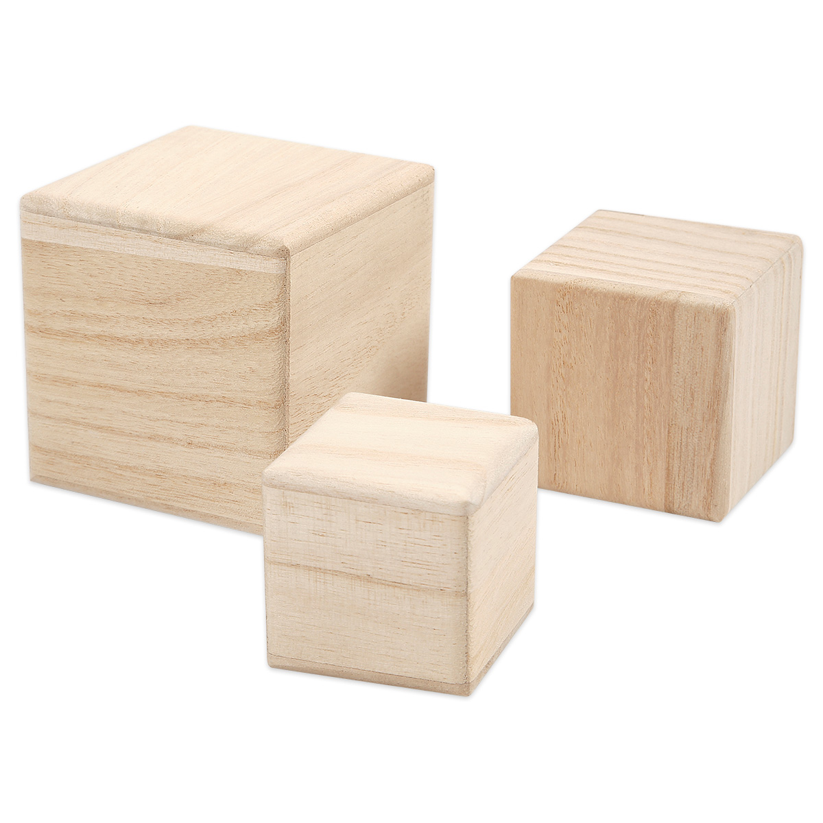 Holzwürfel Stapelset 5/6/8cm 3 St. natur Holzwürfel Stapelset 5/6/8cm 3 St. natur