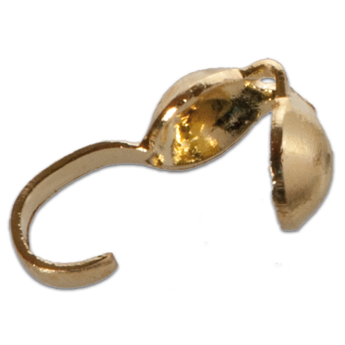 522125793uwTFVSogQLBtF Quetschkalotten mit Öse ca. 3mm 6 St. goldfarben