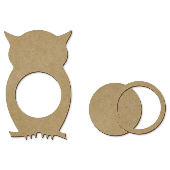 Teelichthalter Eule MDF ca. 10,5cm
