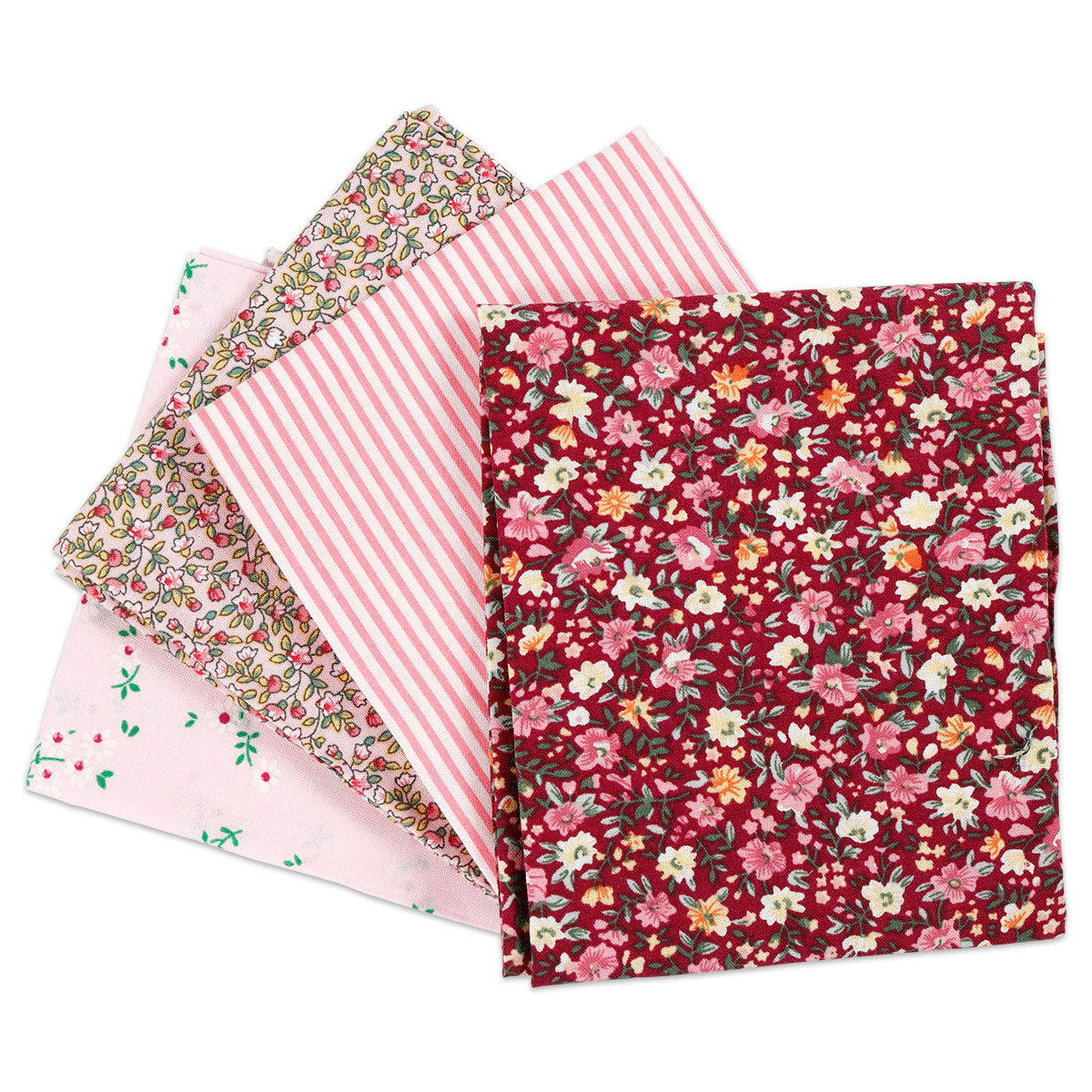 Patchwork-Stoff-Paket 4 Zuschnitte à 45x55cm rosa