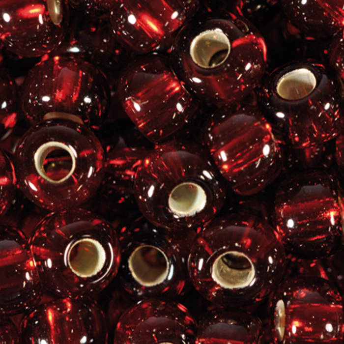 Rocailles transparent 4,5mm 17g dunkelrot