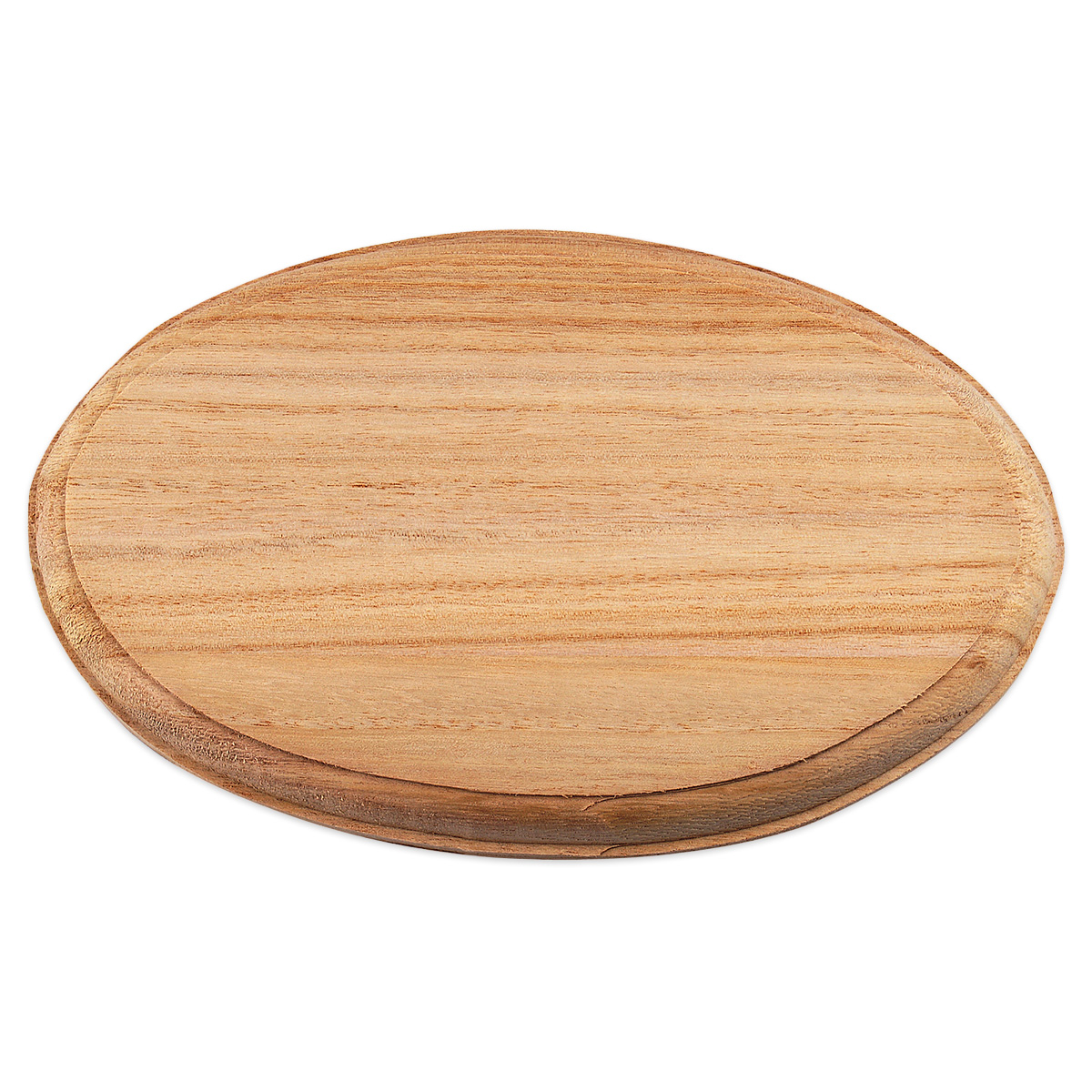 Türschild oval Holz 1,5x21,5x14 cm natur