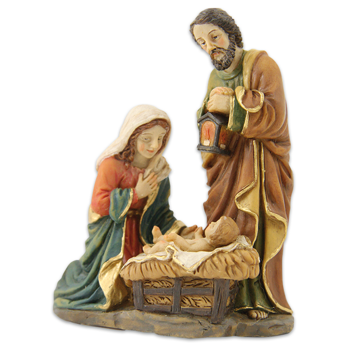 Krippenfigur Heilige Familie 10cm hoch 1-teilig