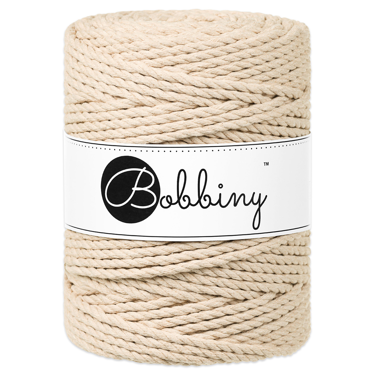 Bobbiny 3PLY Makramee-Kordel Ø5mm warm beige