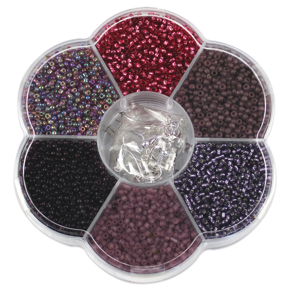 Rocailles Glas 2,6mm ca. 110g lilaton mix