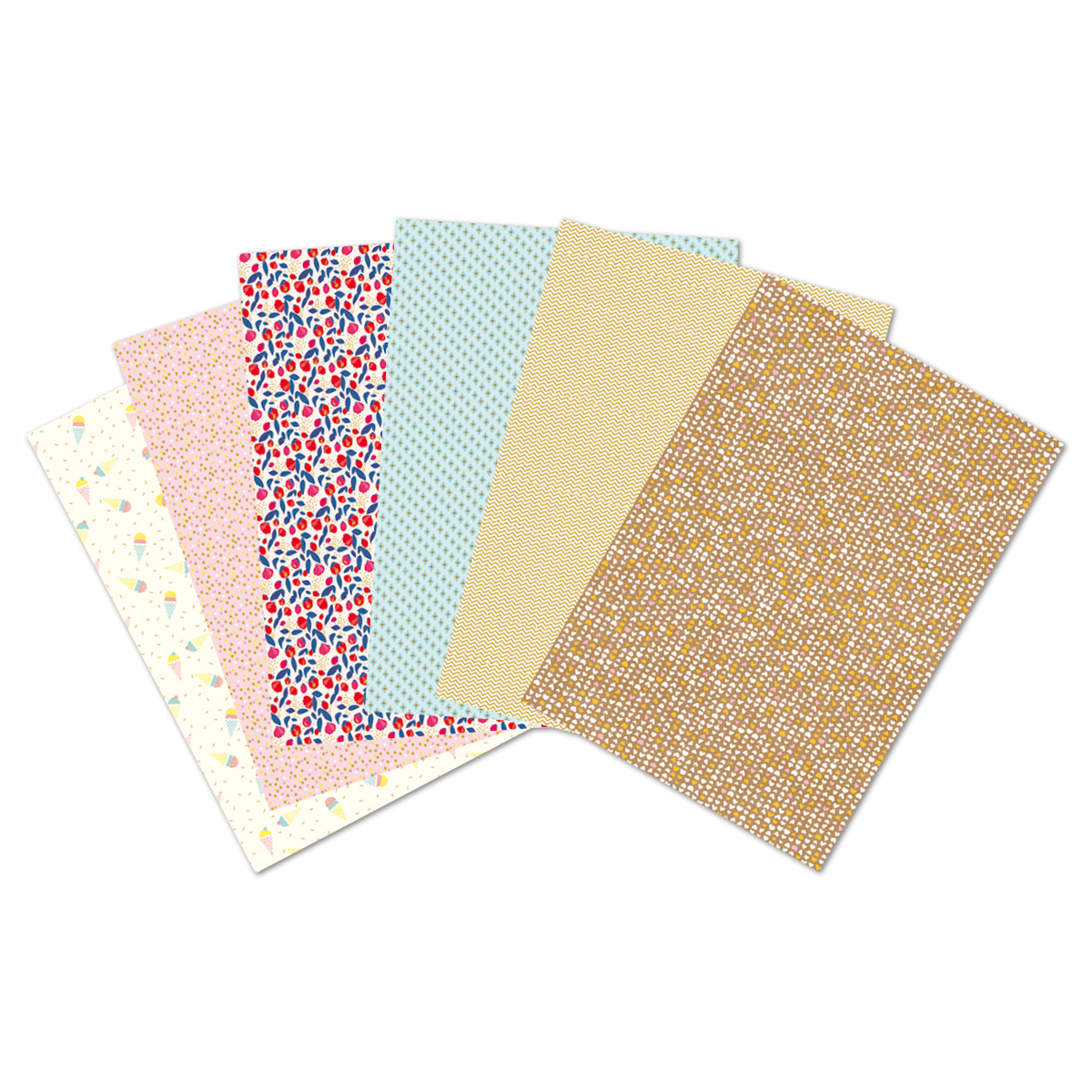 Decoupagepapier Großpack 6 Designs 30 Bl. Set 10
