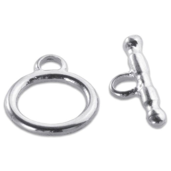 Knebelverschluss Metall 12mm platinfarben