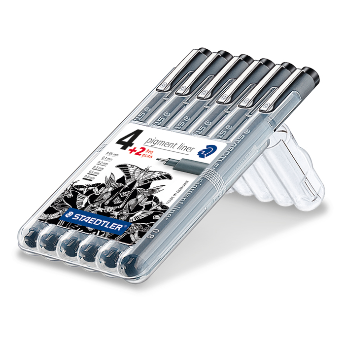 53230806_1 Pigment-Liner 4+2 Fineliner schwarz