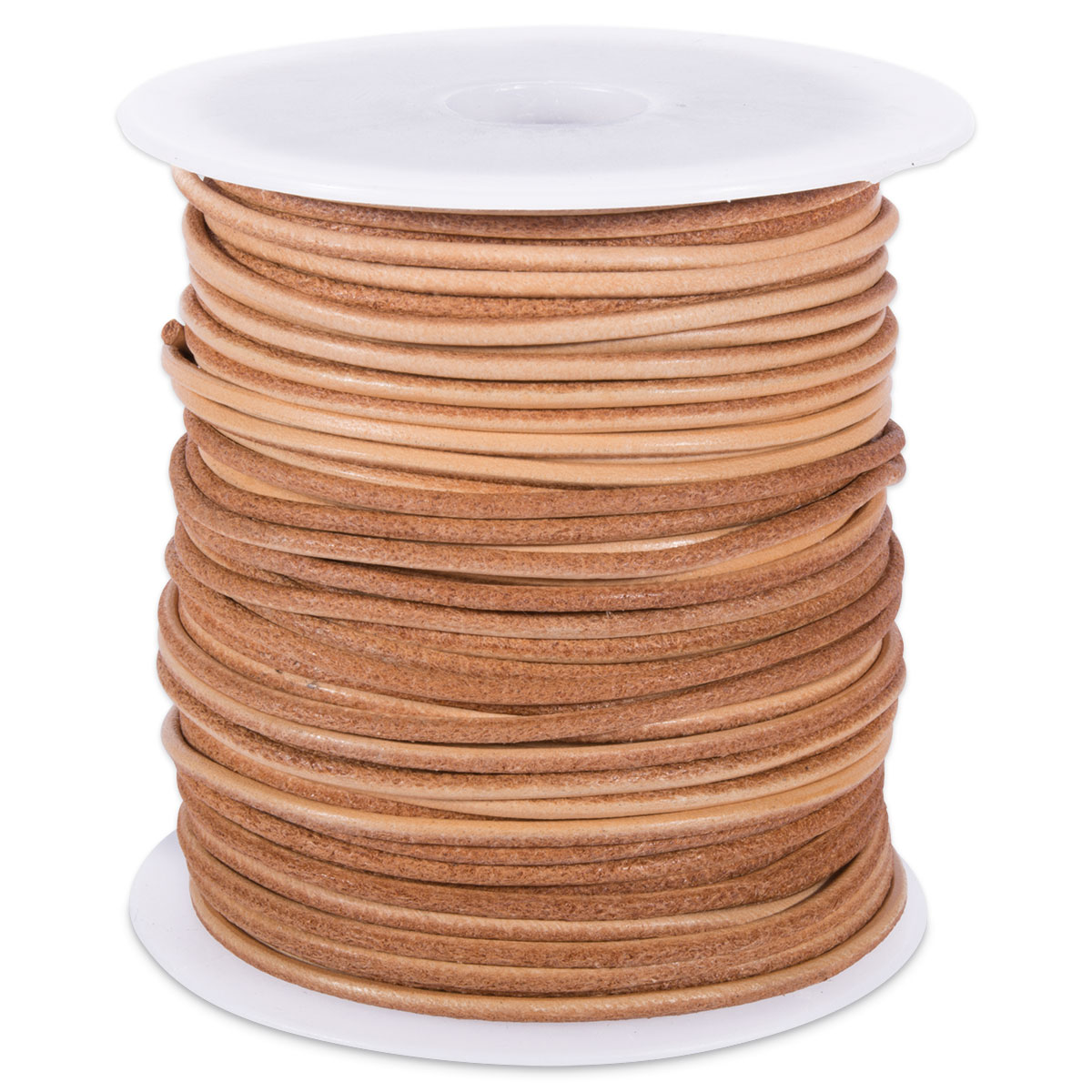 Lederriemchen rund 2mm 50m natur