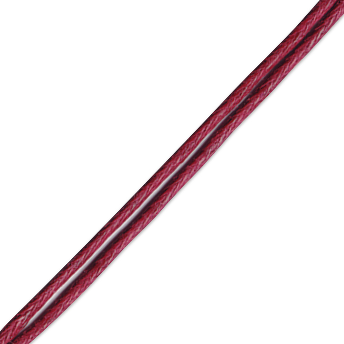 Kordel gewachst 1mm 80m dunkelrot