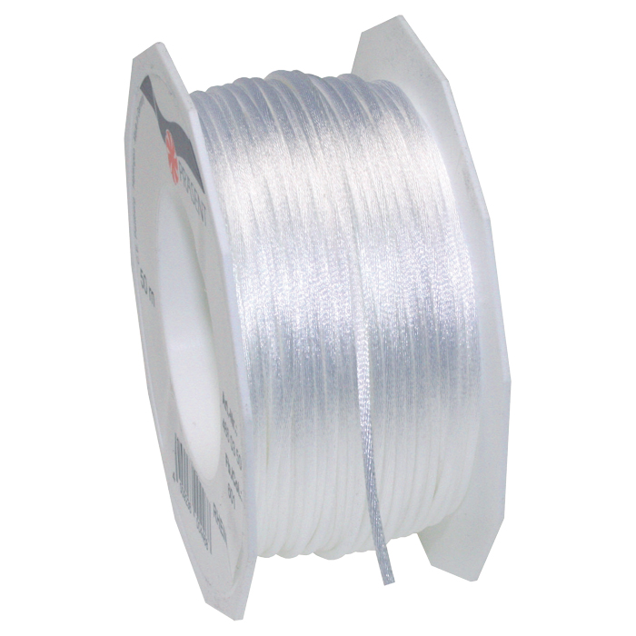 Satinschnur 2mm 50m weiß