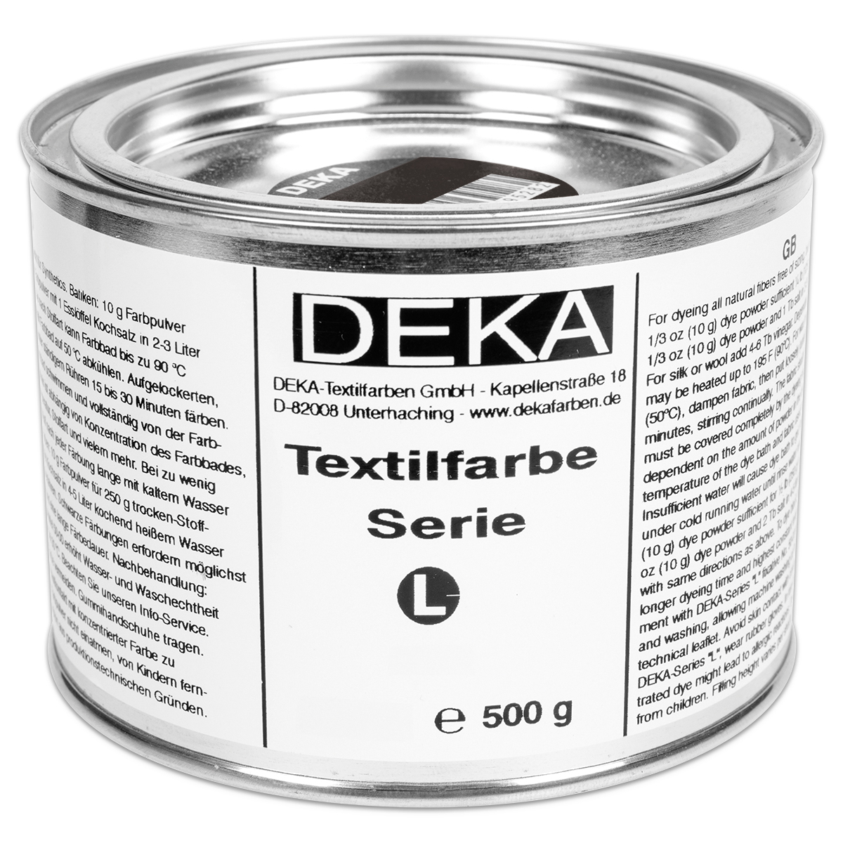 Deka-Serie L Textilfarbe 500g tiefschwarz