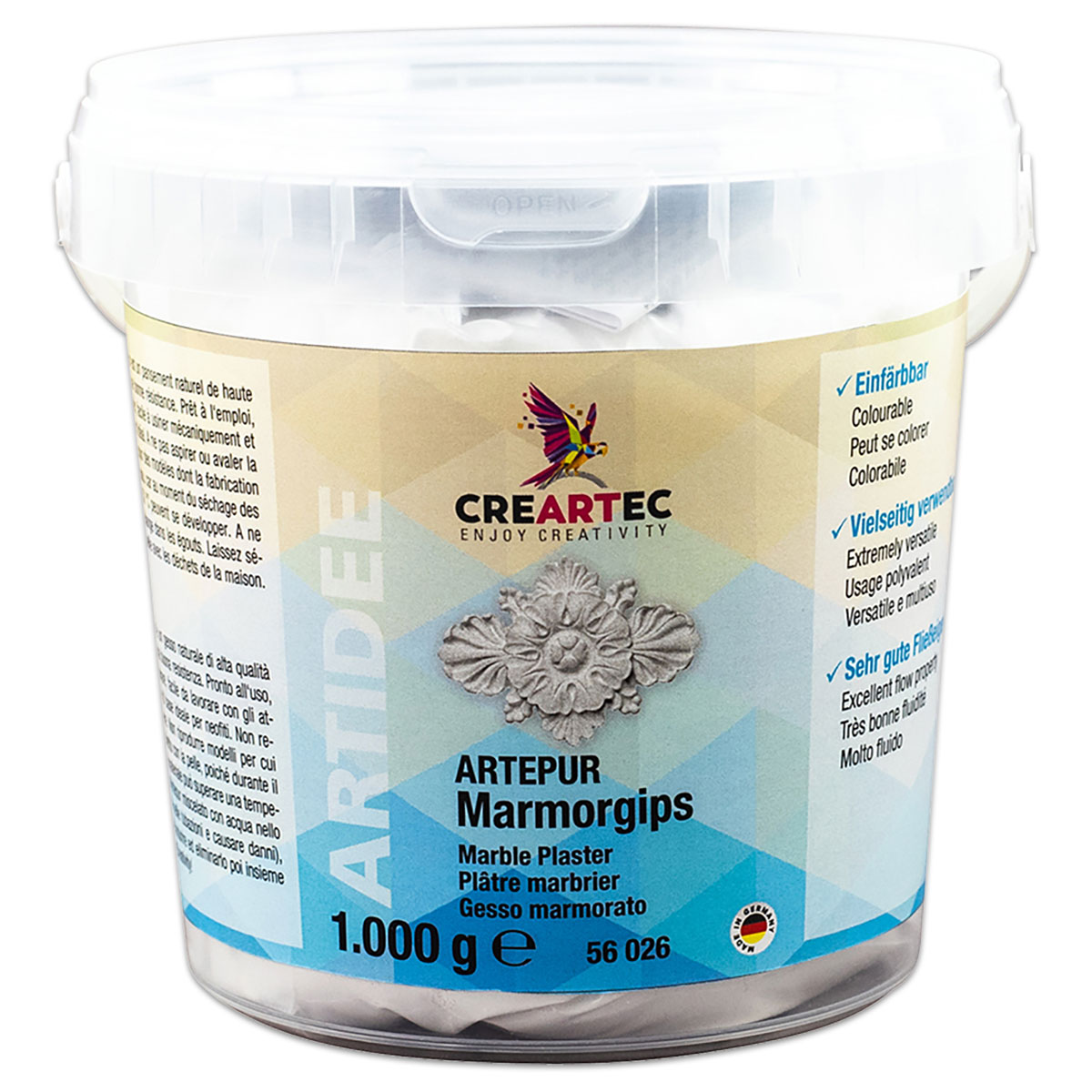52656026gb8B0HcNwvHda Artepur Modellgips 1kg hellgrau