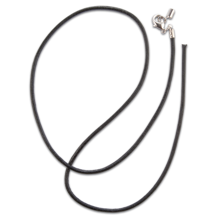 Ledercollier 2mm ca. 50cm schwarz