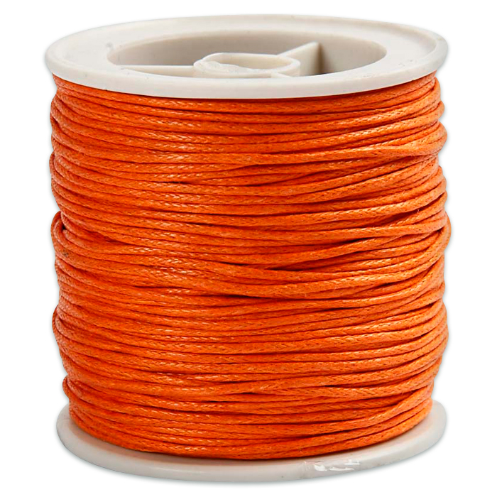 Baumwollband gewachst 1mm 40m orange