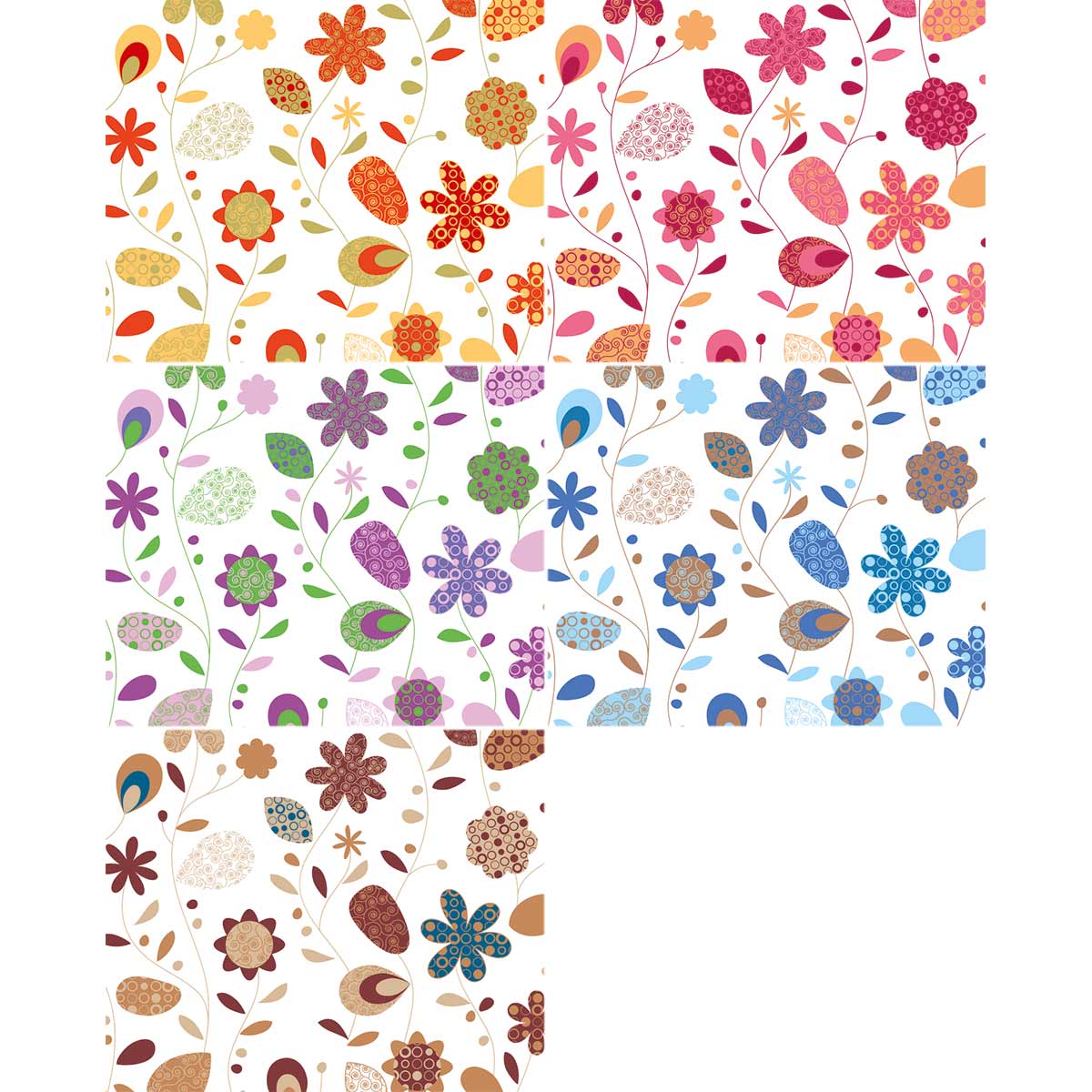 Transparentpapier-Set Landhausblumen