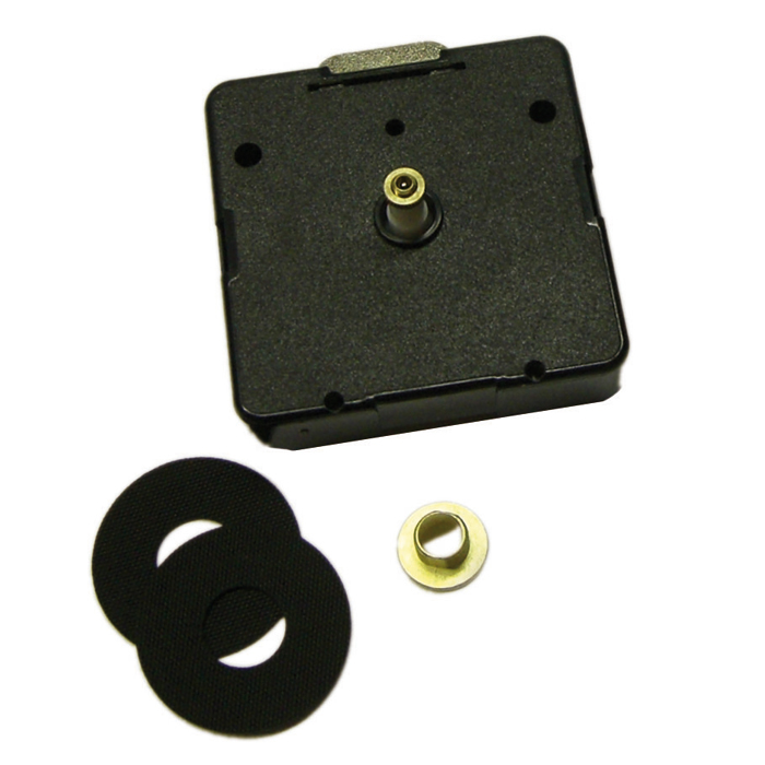 Quarzuhrwerk 55x55x18 für Wandstärke 9-14mm schwarz