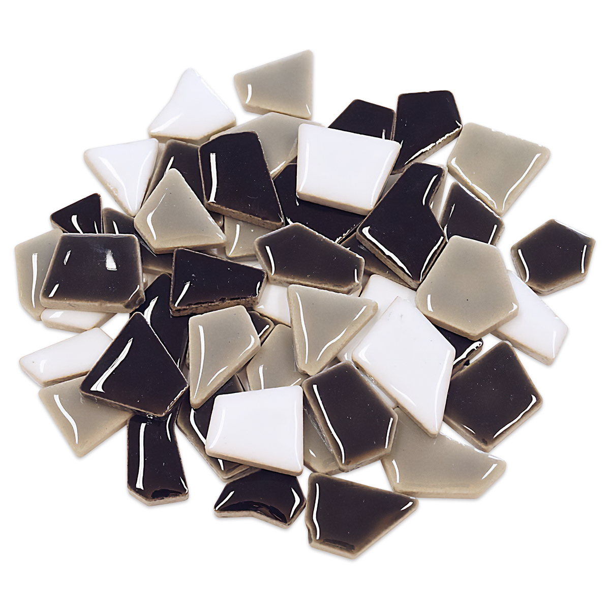 Flip-Keramik Mini 200g ca. 160 Steine grau mix Flip-Keramik Mini 200g ca. 160 Steine grau mix
