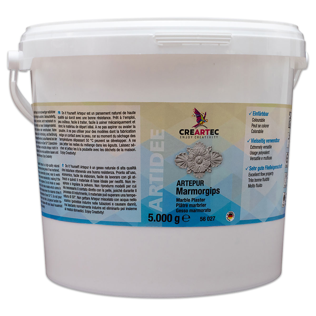 Artepur Modellgips 5kg hellgrau