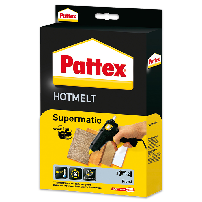 52500006 Pattex Heißklebe-Pistole Supermatic + 2 Patronen