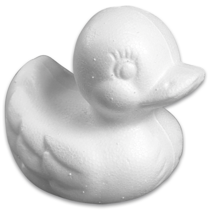 Styropor-Entchen 6x7cm weiß