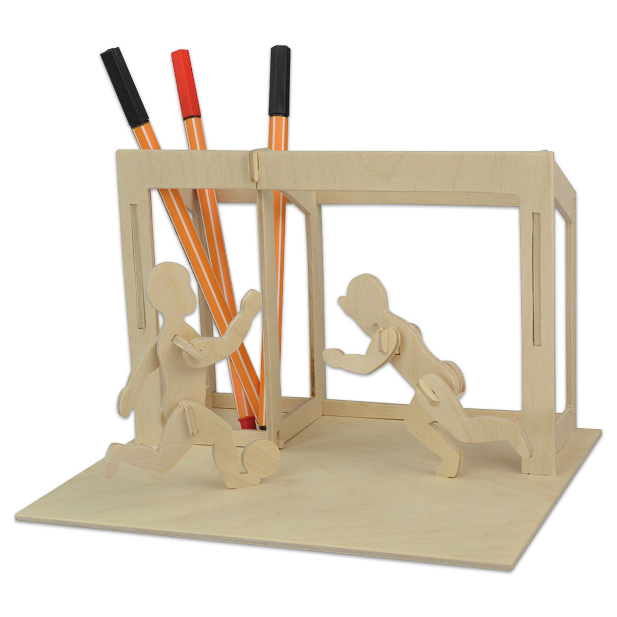 Holzbausatz Stiftehalter Fußball ca.18x14,5x12,5cm