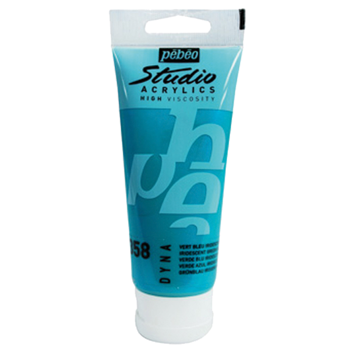 Acrylfarbe irisierend 100ml grünblau