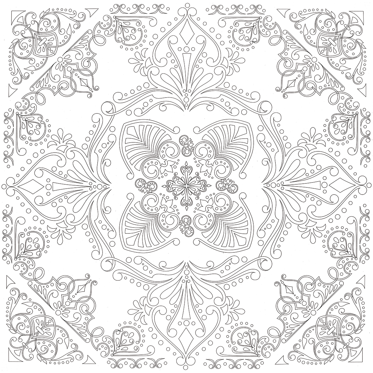 bedruckter Keilrahmen 30x30x2cm Mandala 1