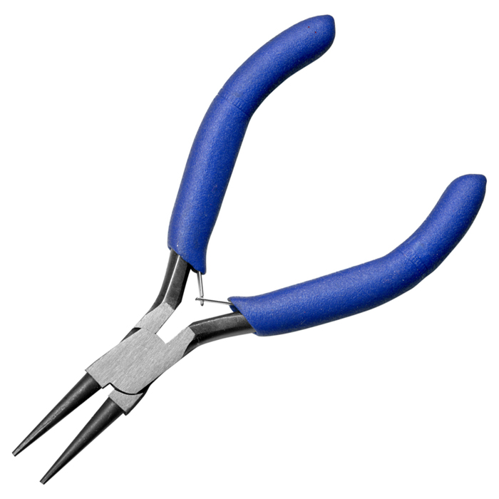 Rundspitzzange Metall/Kunststoff ca. 12,3cm verchromt