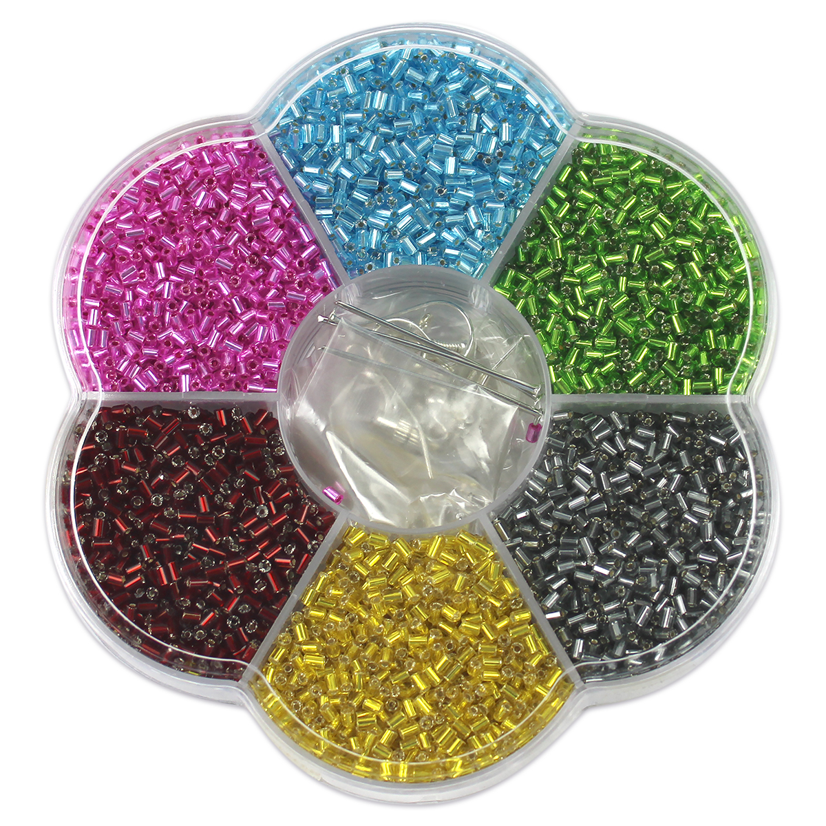 Glasstifte transparent ca. 2mm ca. 150g 6 Farben sortiert