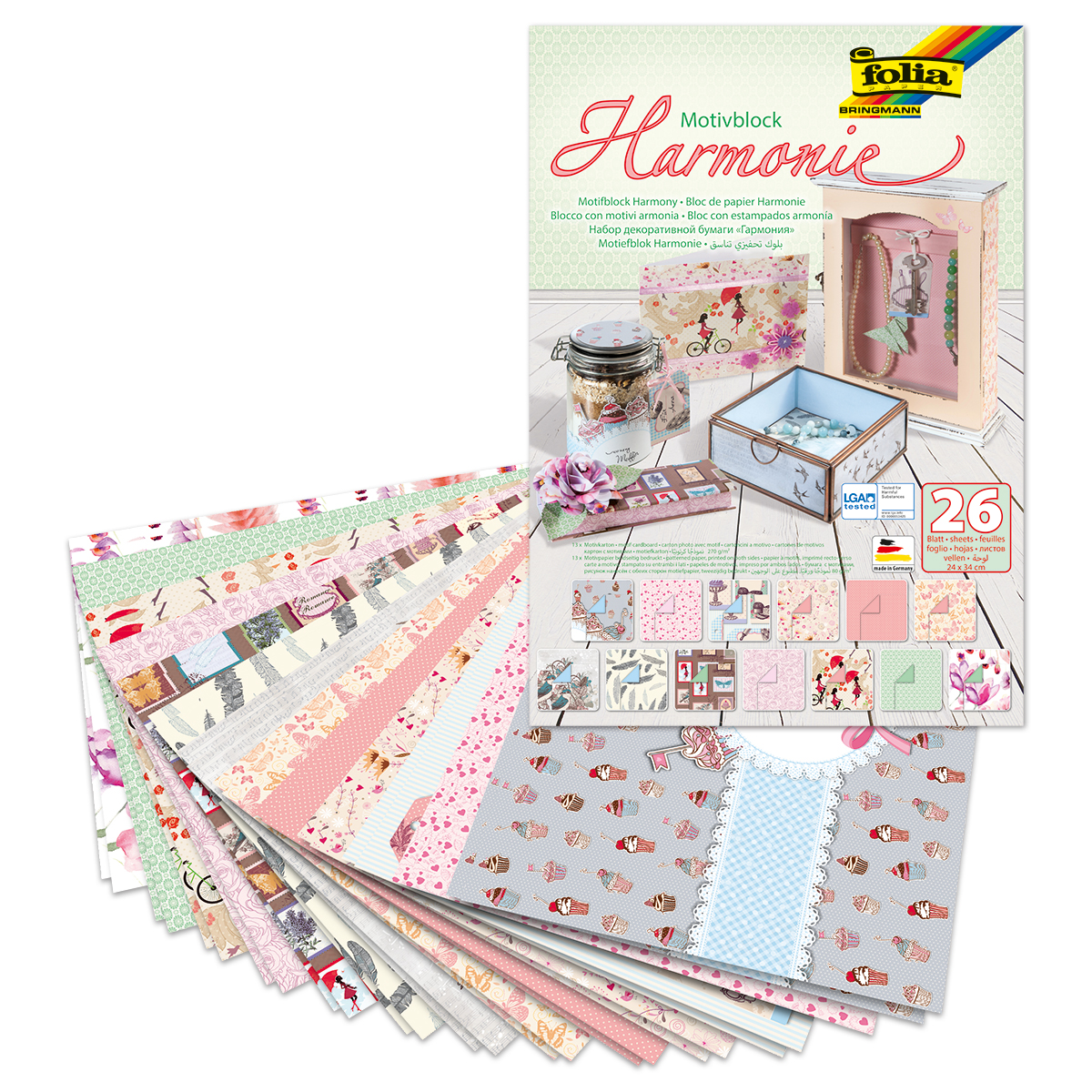 Motivblock 24x34cm 13 Motive/26 Bl. Harmonie