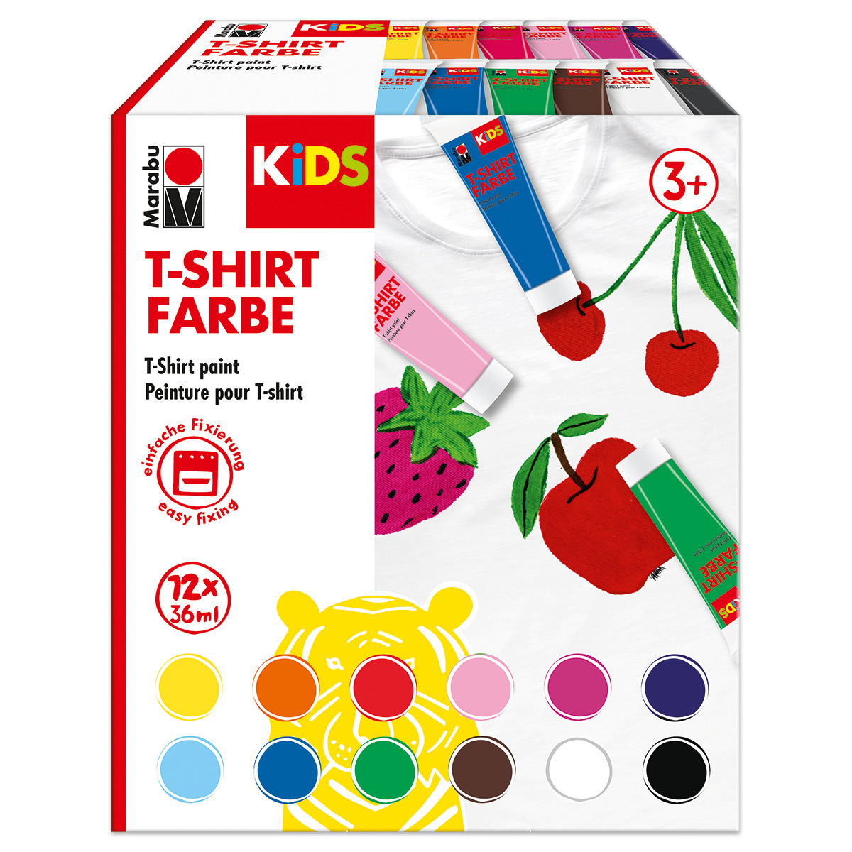 Marabu KIDS T-Shirt-Farben Set 12 Farben à 36ml